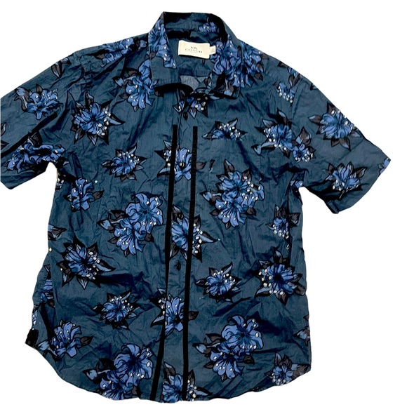 Coach Shirts Coach Mens Hawaiian Floral Shirt Top Slim Fit Button